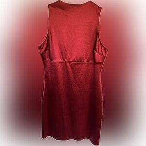 Windsor High Neck Red Mini Sleeveless Dress